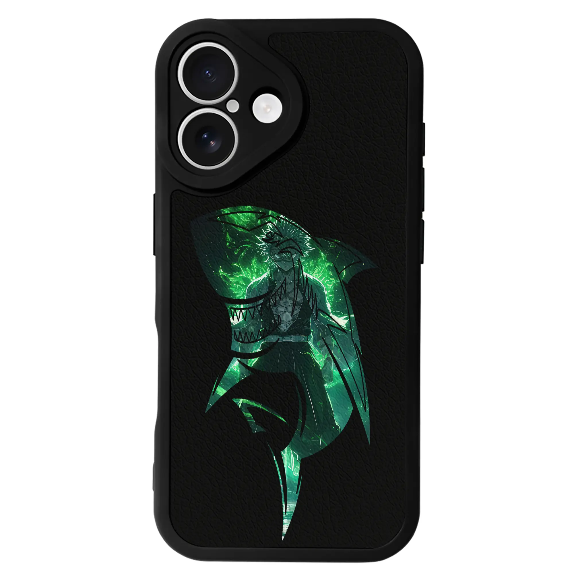 鬼滅の刃 グッズ,不死川 実弥 - IPhone 16シリーズ対応 ・ シリコンスマホケース ・ レザー調 ・ 高精度フィット ・ 耐衝撃 ・ ワイヤレス充電対応 ・ 精密カット